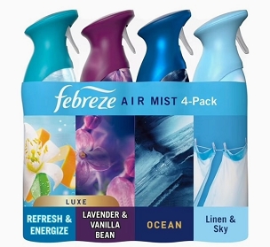 10x Febreze Air Mist Air Freshener Spray, Mixed Scent, 8.1 oz. 
